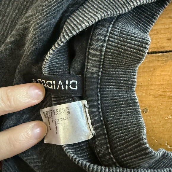 Divided Charcoal Ribbed Tee - Picture 2 of 2